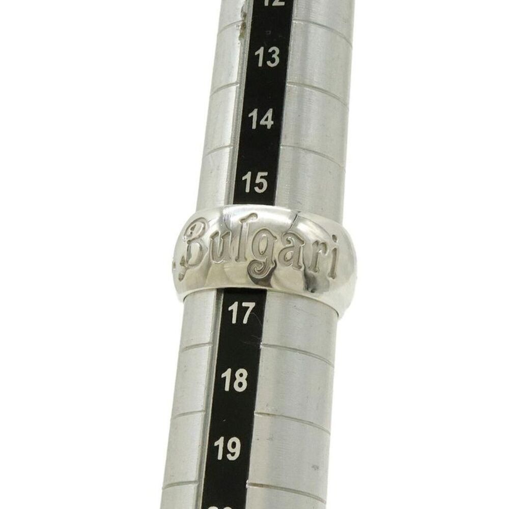 Pre Loved bvlgari Etched Silver Band Ring Women metallic | silver Rings - Picture 6 of 7